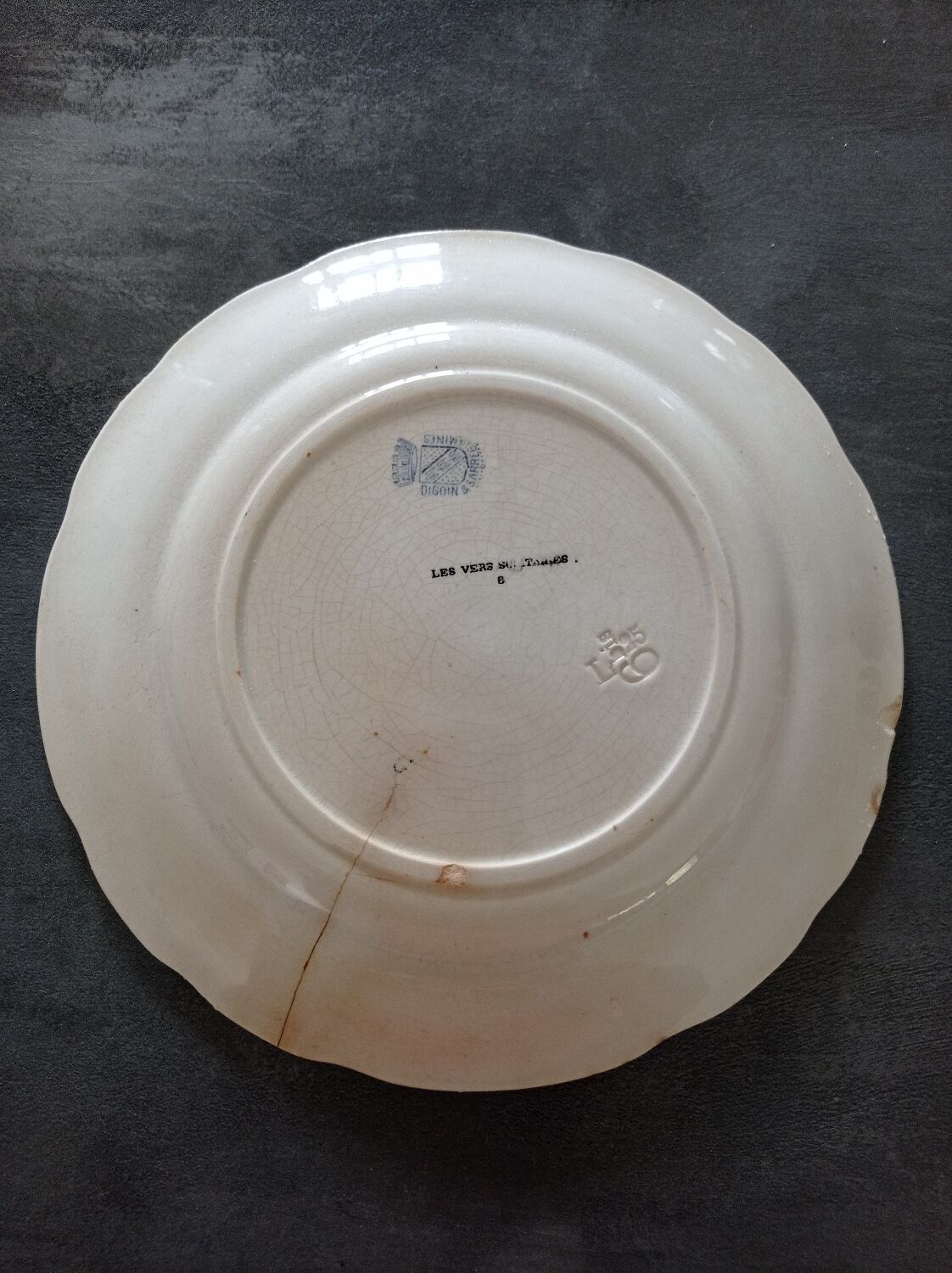 Dessert plate Digoin & Sarreguemines