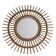 Miroir soleil rond en rotin, 1970