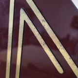 Miroir laqué et incrustation doré vintage