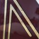 Vintage lacquered mirror with gold inlay