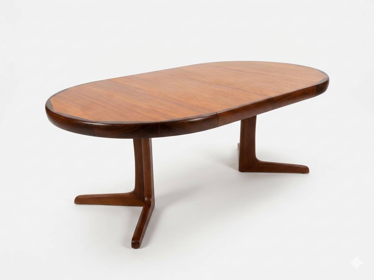 Baumann extendable teak table from the 1960s (2 extensions)