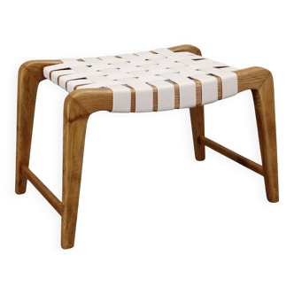 Jan Vaněk mid-century oak stool, Czechoslovakia, 1950s