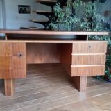 Beautiful desk veneer teak 80s