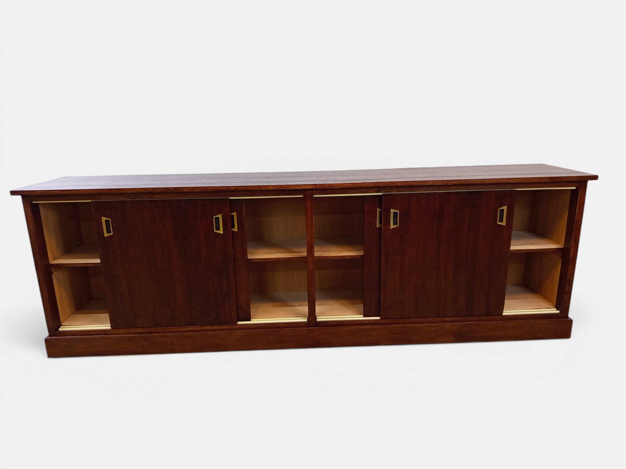 Large double-sided modernist sideboard in oak – 250 cm
