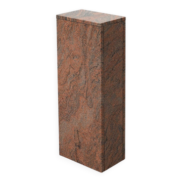 Rectangular red granite pedestal, Belgium, 20th century