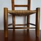 Chaise bois paillée enfant vintage