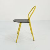 Chaise jaune "Il Bottone" par Paolo Parigi pour Heron Parigi, 1980