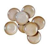 Set of 8 dessert plates Grès de Brenne