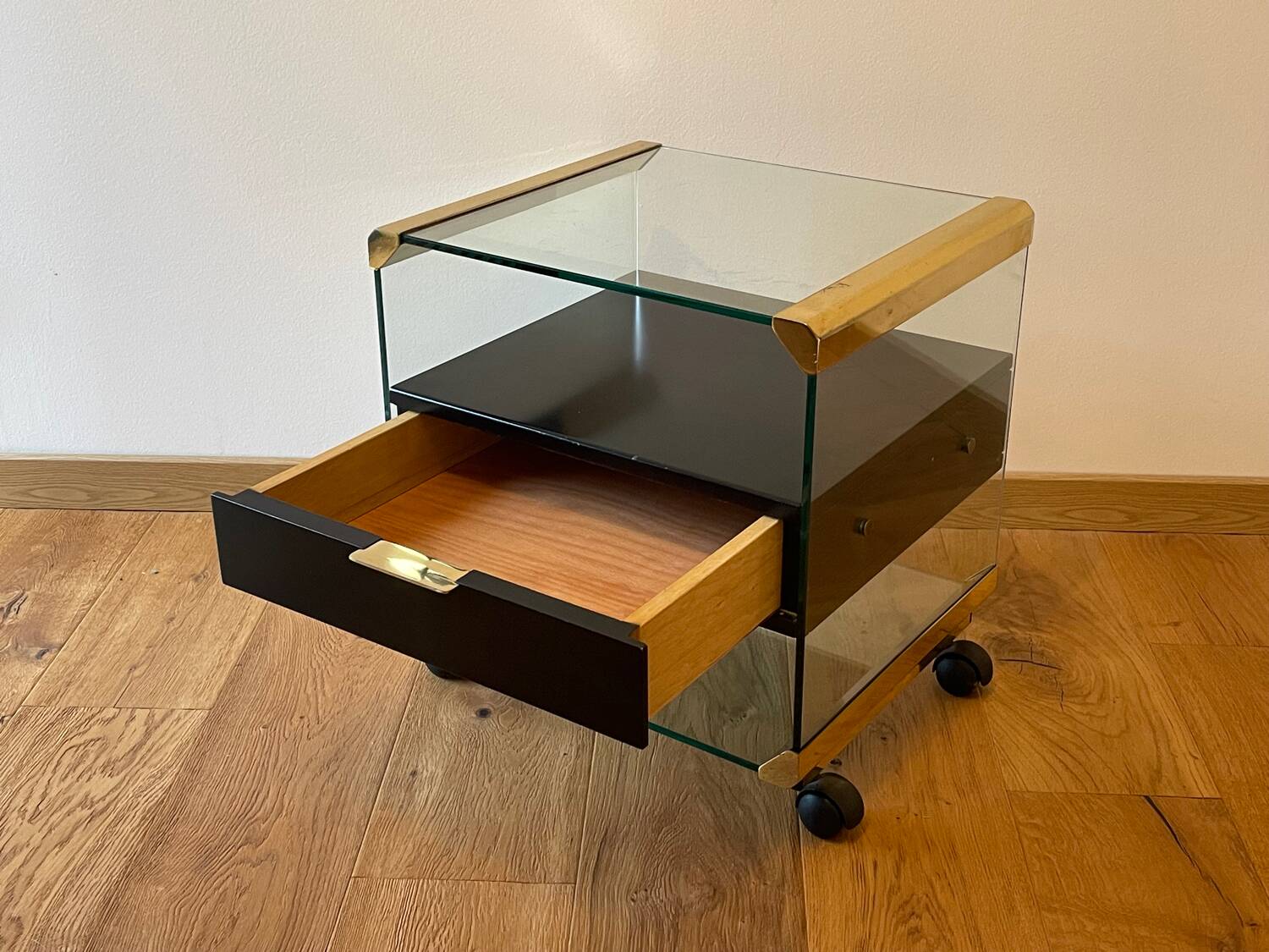 Rolling bedside table by Pierangelo Gallotti 1970