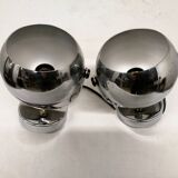 Pair of vintage chrome spotlights from the 70s