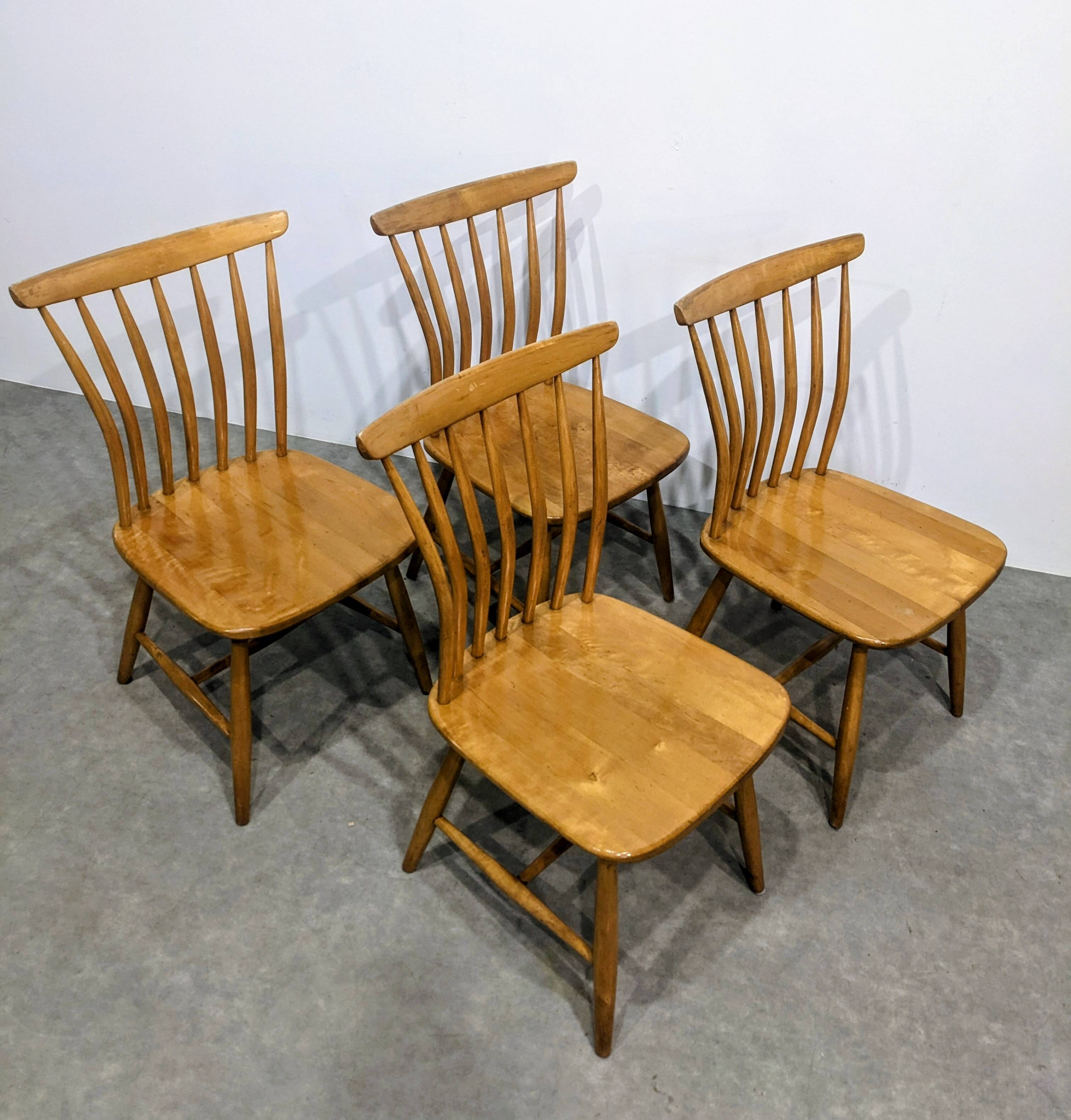 Four vintage Swedish Akerblom chairs.