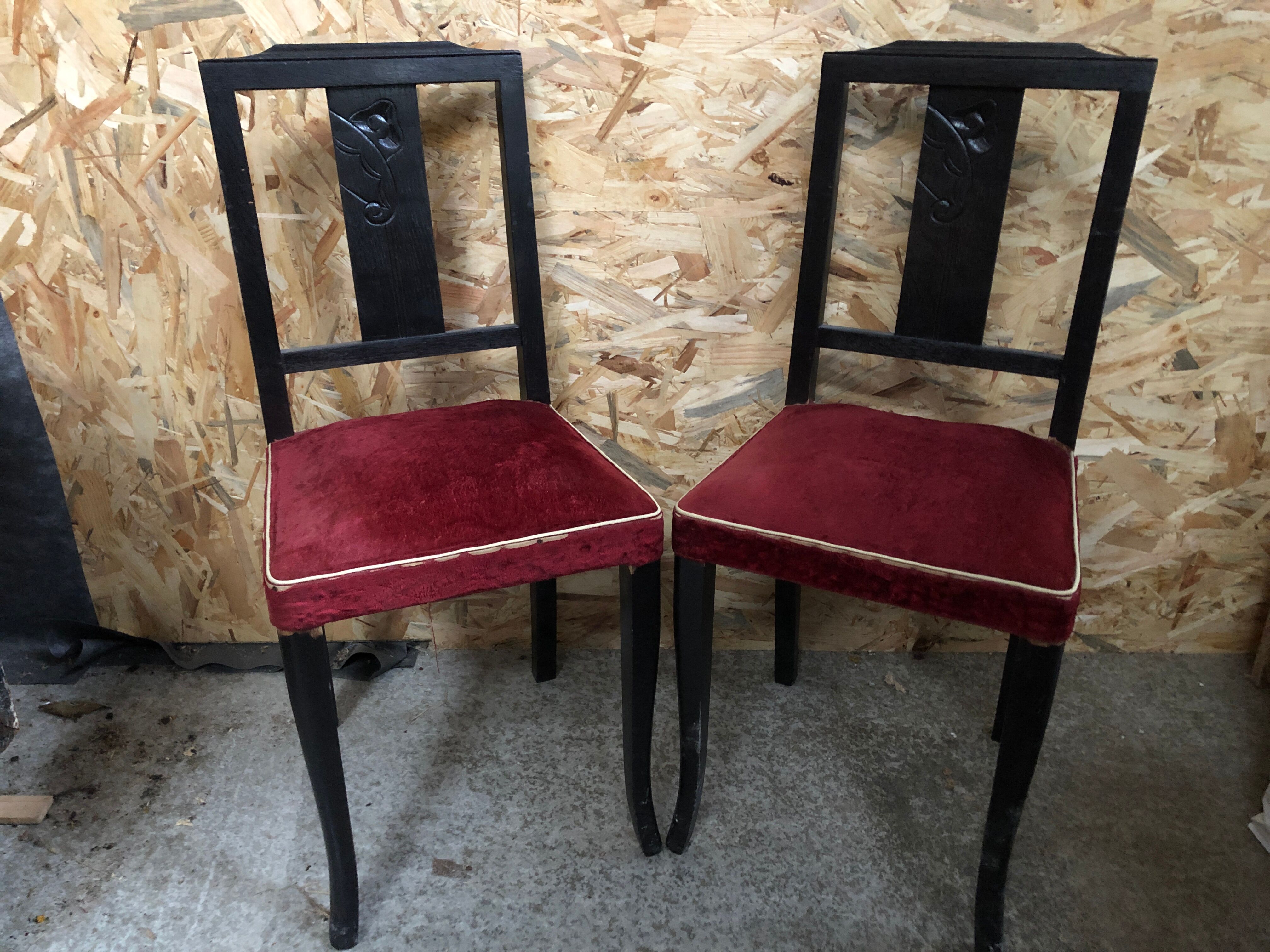 Pair old chair art deco