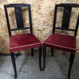 Pair old chair art deco