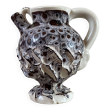 Large vintage Vallauris fat lava pitcher