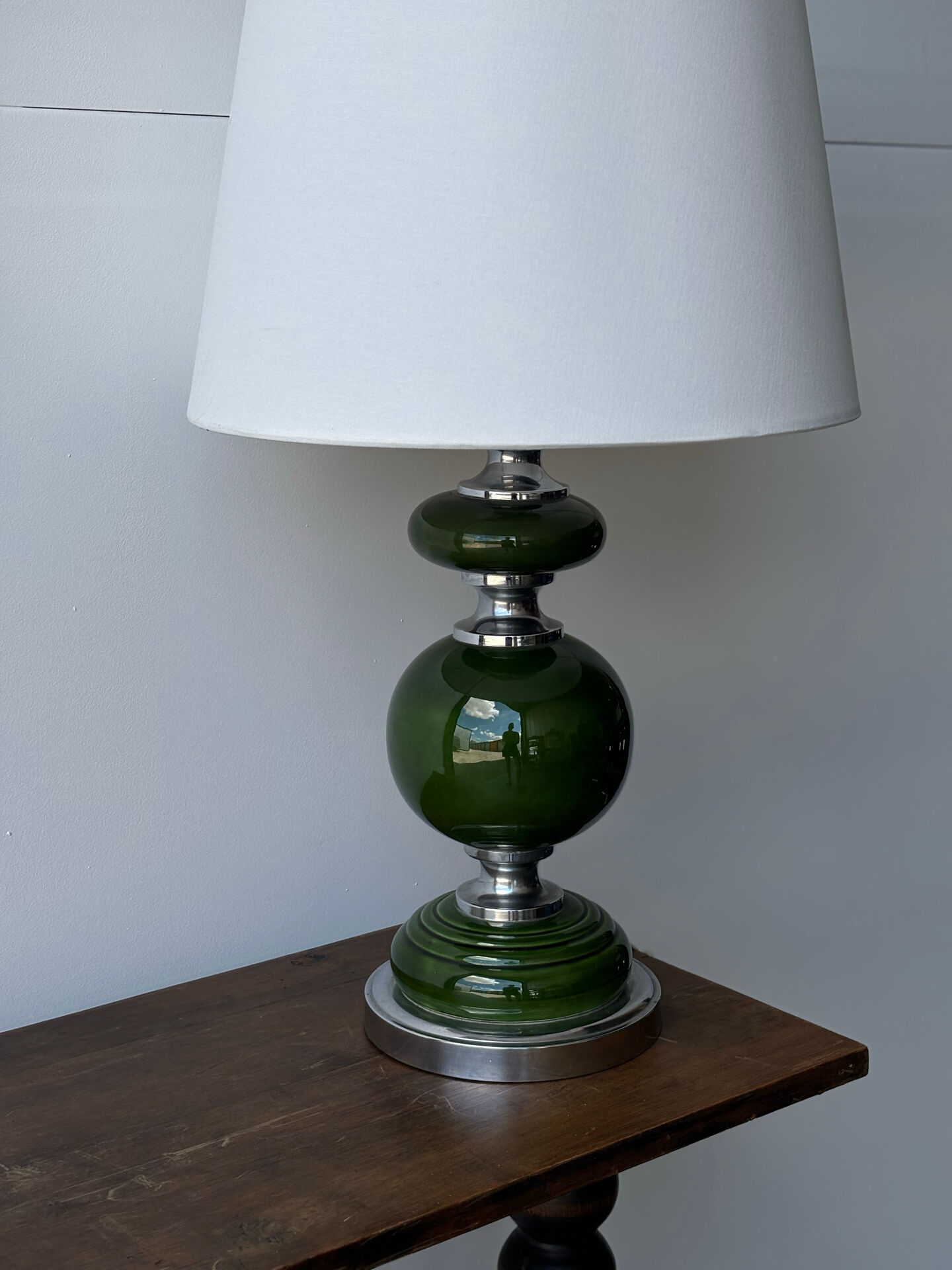 Space Age lamp in ceramic and metal 1960