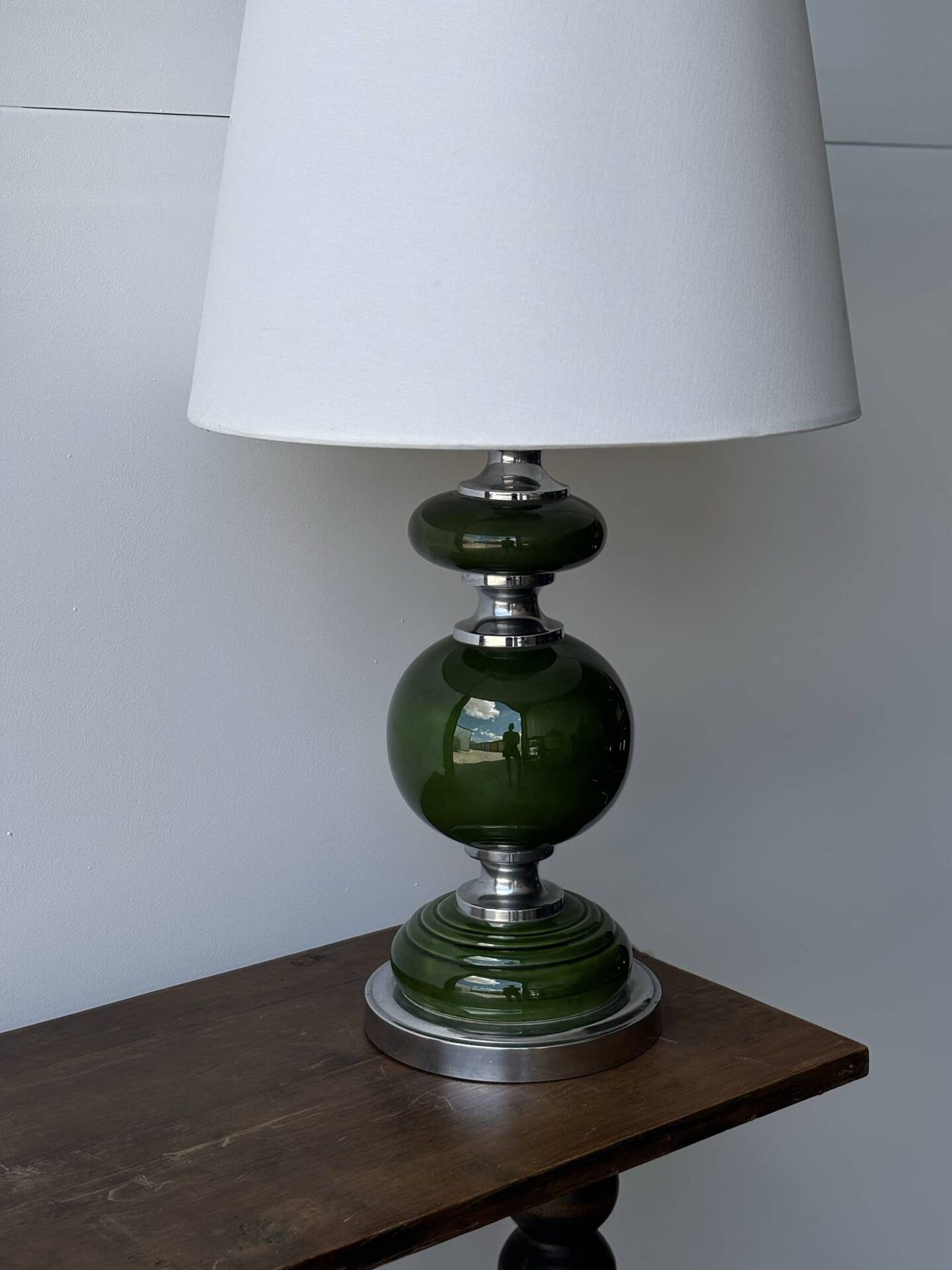 Lampe Space Age en céramique et métal 1960