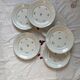 Set of 6 antique porcelain flat plates with gilding PL Limoges
