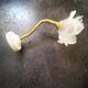Wall lamp old tulip glass paste shape flower gooseneck brass porcelain art deco 1930