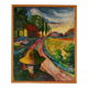 Original Mid Century Swedish Oil on Canvas – “Farmer” by P. Hector