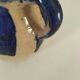 Old pitcher (goat) in cobalt glazed earthenware