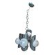 Iconico Lampadario Vintage Anni '70 – Design "Space Age" in Ferro Cromato