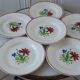 Set of 6 flat plates Digoin Sarreguemines years 30-40