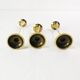 Set of modernist brass candlesticks, Denmark, 1960s.