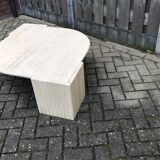 Beige marble coffee table by Roche Bobois, 1970s