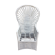 Fauteuil blanc en bambou, dans le style Emmanuelle années 60