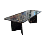 Vintage black terrazzo coffee table