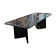 Vintage black terrazzo coffee table
