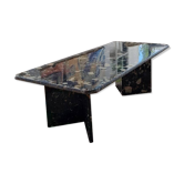 Table basse terrazzo noire vintage