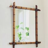 Grand miroir mural en Bambou époque XIXe (livrable)