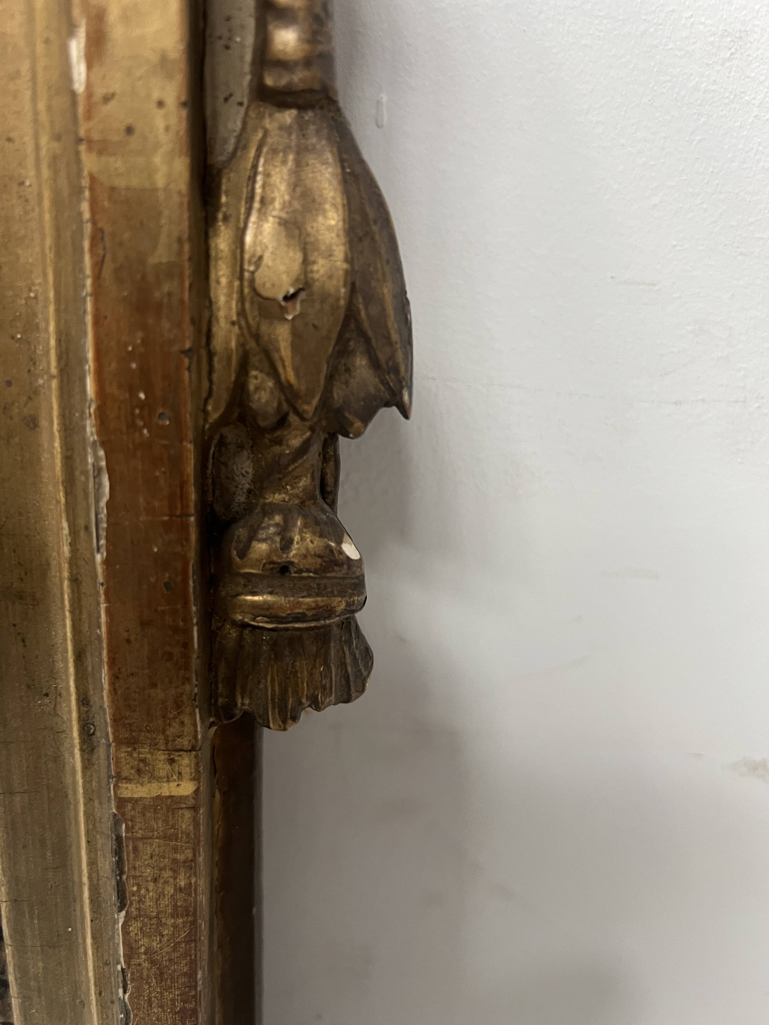 Louis XV mirror in carved and gilded wood, 18th century