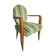 Chaise de bureau en hêtre et tissu vert