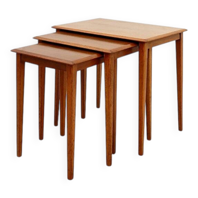 Tables gigognes en teck mid-century modern - années 1960