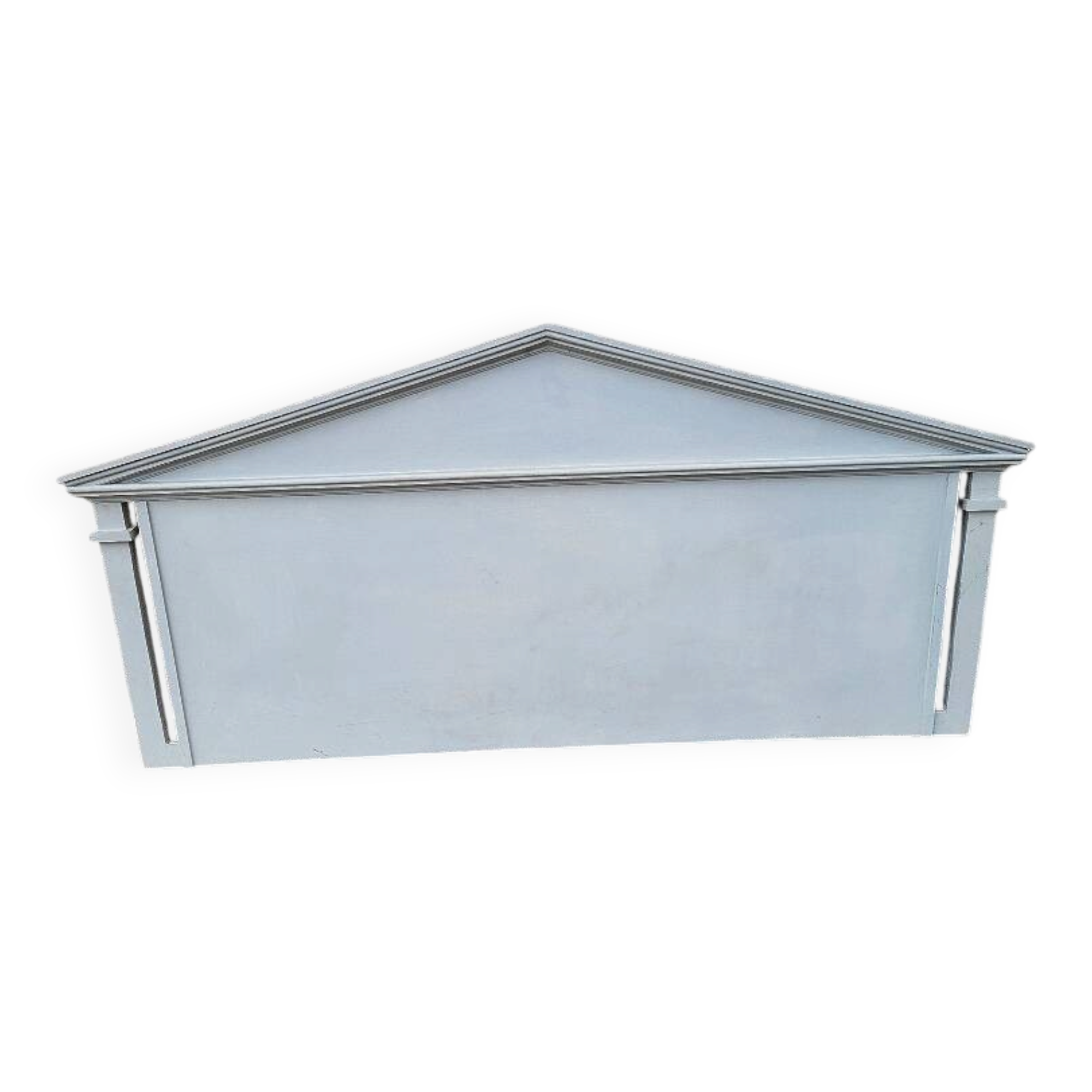 HEADBOARD IN WOOD PAINTED GREY, RECENT HANDMADE MANUFACTURE