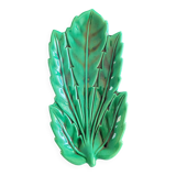 Green porcelain dandelion leaf bowl