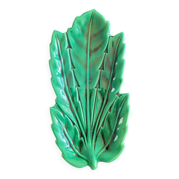 Green porcelain dandelion leaf bowl