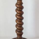 Vintage twisted turned wooden lamp base