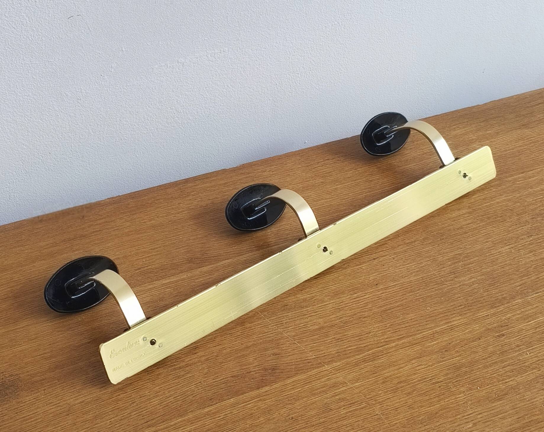 Evenlux wall coat rack with 3 hooks from the 1950s/60s.