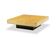Coffee table in straw marquetry and brass. Contemporary.