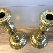 Antique pair of Louis Philippe period candlesticks and torches