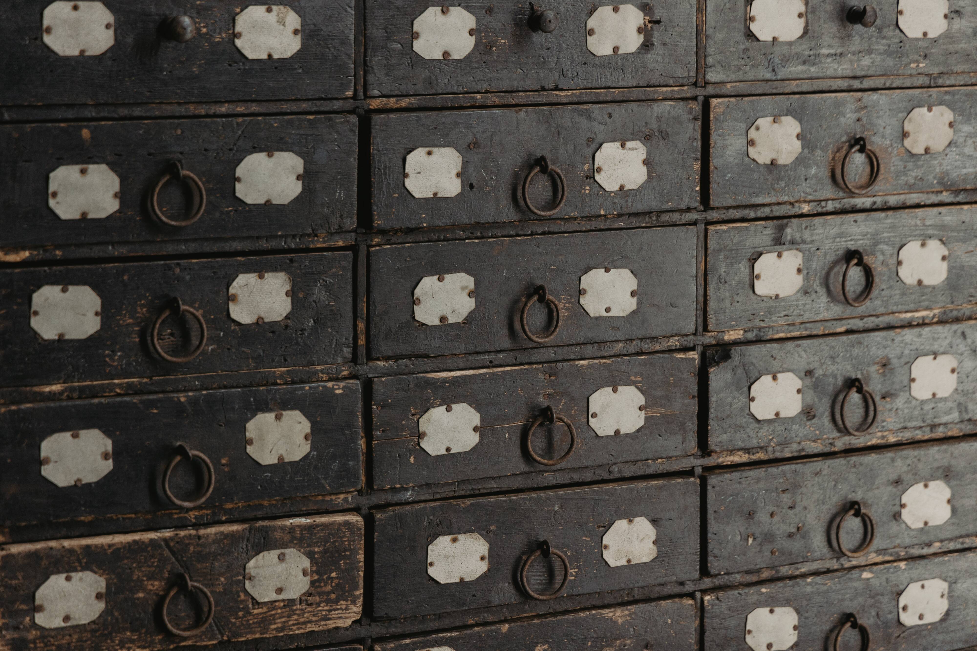 Travail Populaire Apothecary Cabinet, France, 19th Century