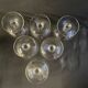 6 old tasting balloon glasses (cognac/armagnac) - light blown crystal
