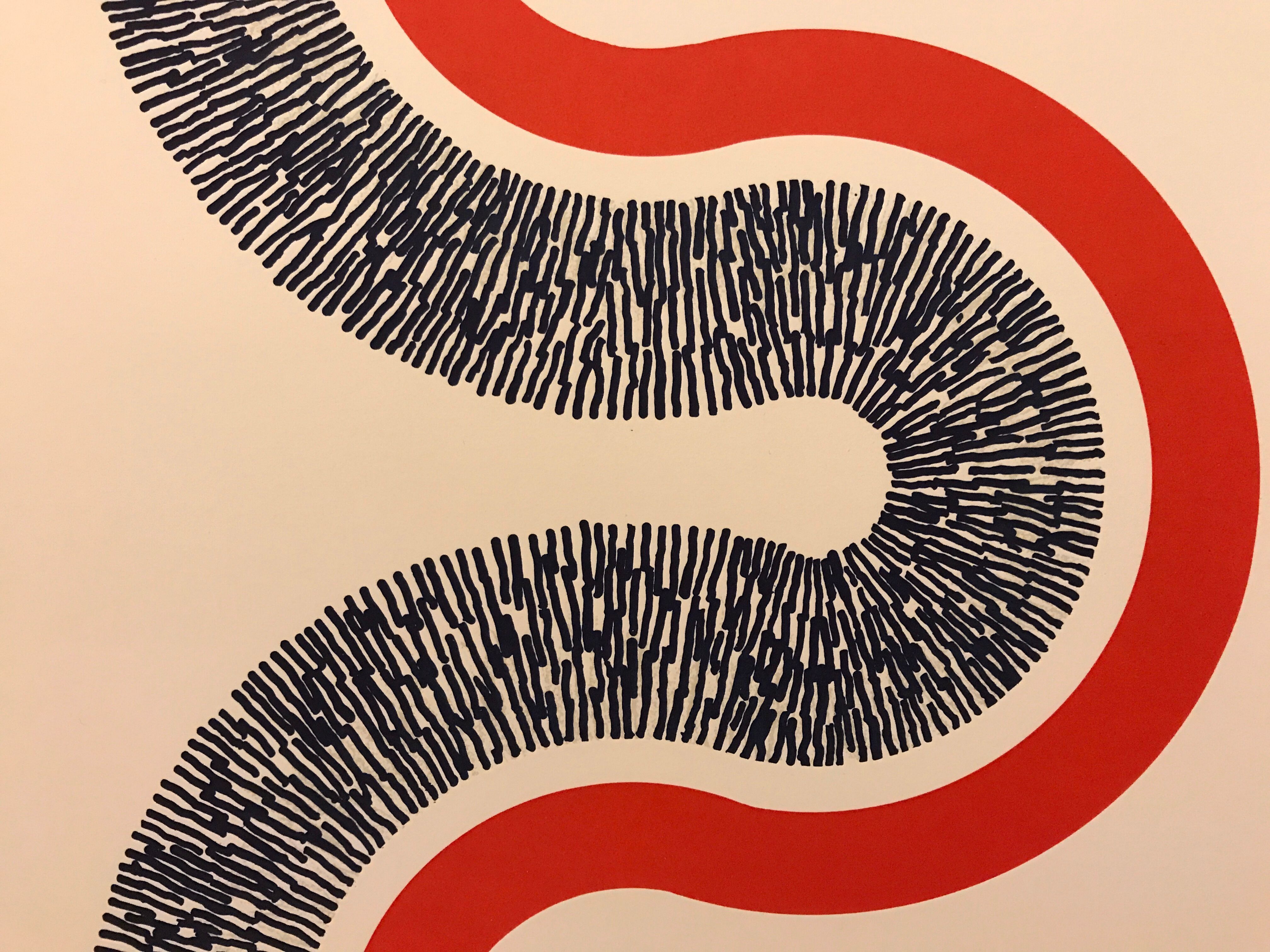 Original lithograph with signed embossing Kumi Sugai, S (3), 1990