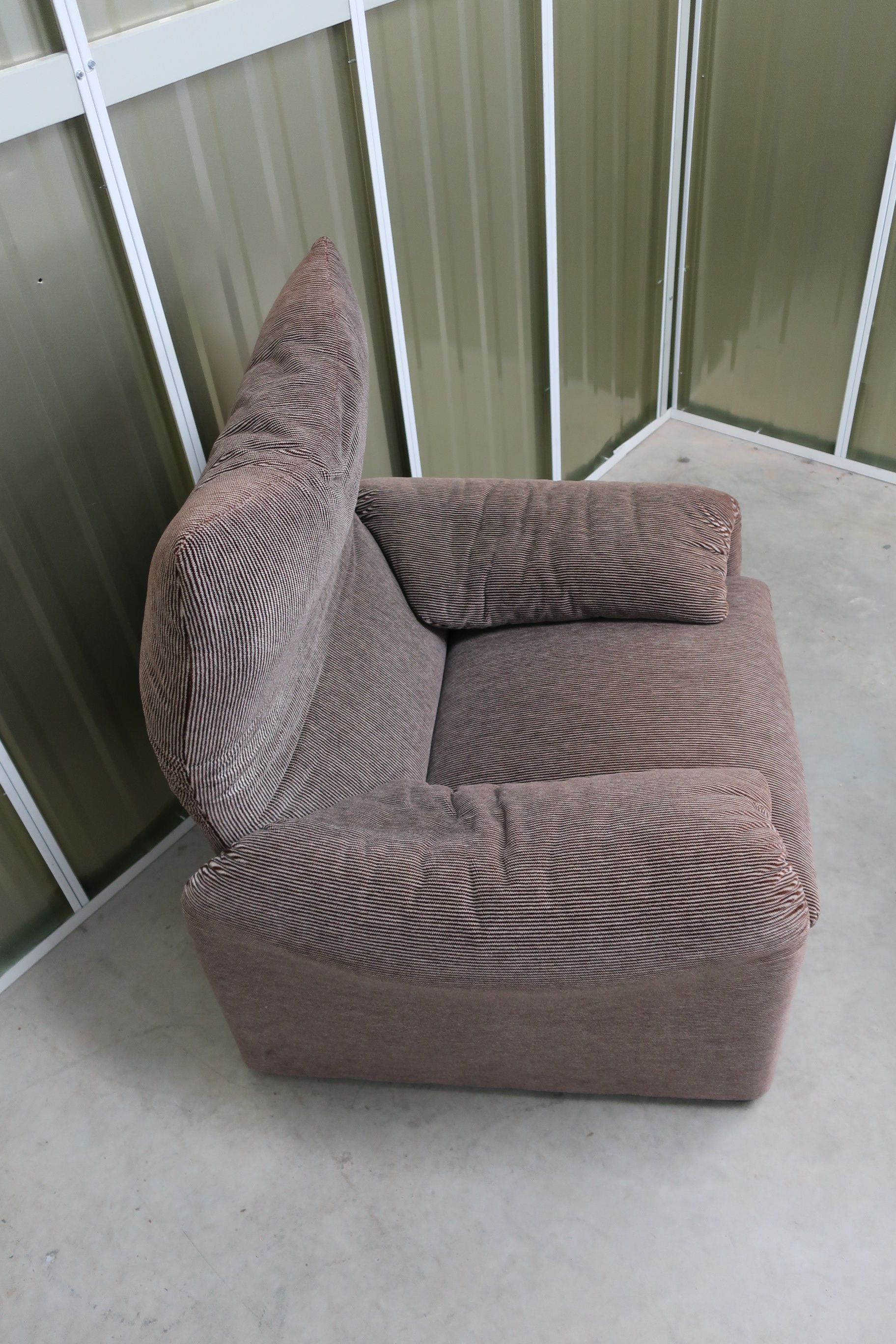 Vintage Maralunga chair and footrest by Vico Magistretti for Cassina