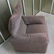 Vintage Maralunga chair and footrest by Vico Magistretti for Cassina