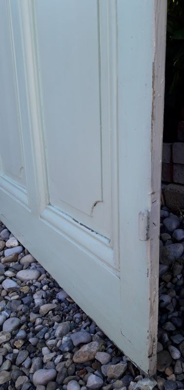 Glass door 82,8x215,3cm old translucent glazing