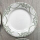 Flat plates terre de fer green creil & montereau labrador model "napoleon" 1890s